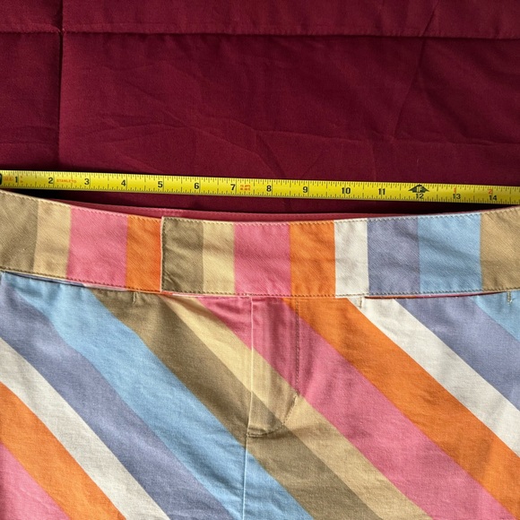 i.e. Relaxed 100% Cotton Rainbow Stripe Mini Skirt Petite Size 6P - Picture 5 of 10